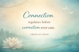 Connection regulates before correction ever can